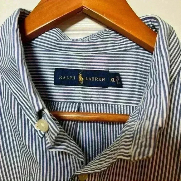 Ralph Lauren Short Sleeve Button Up Seersucker - Picture 4 of 4